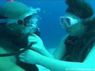 Japanese Babe Gets Wet and Wild Underwater Sex